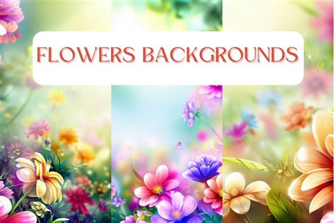 Summer Flowers Backgrounds Graphic by Endrawsart · Creative Fabrica