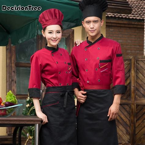 2019 summer Hotel Chef Jacket Food Service full Sleeved Restauant Chef ...