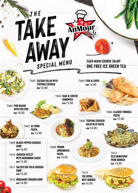 Take away special menu - Anmour