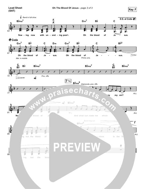 Oh The Blood Of Jesus Sheet Music PDF (Lucia Parker) - PraiseCharts