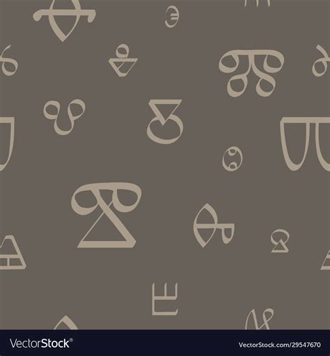 Seamless pattern with glagolitic alphabet Vector Image