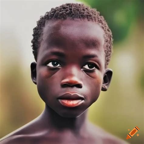 African boy in the countryside