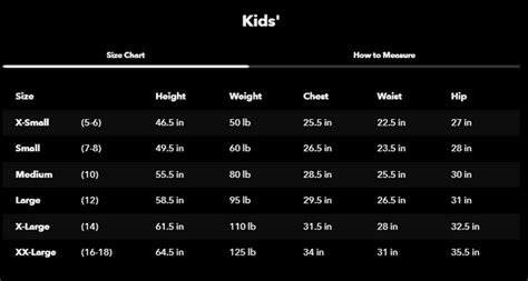 Patagonia Size Chart - Kids – The Mini Branch