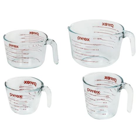 Pyrex®Measuring Cups, 4-Piece Set - Walmart.com - Walmart.com