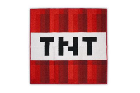 Minecraft TNT Block Area Rug | TNT Block Minecraft Rug | 39-Inch Square ...