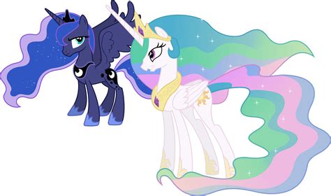 Princess Celestia and Princess Luna Conversing (1) by 90Sigma on DeviantArt