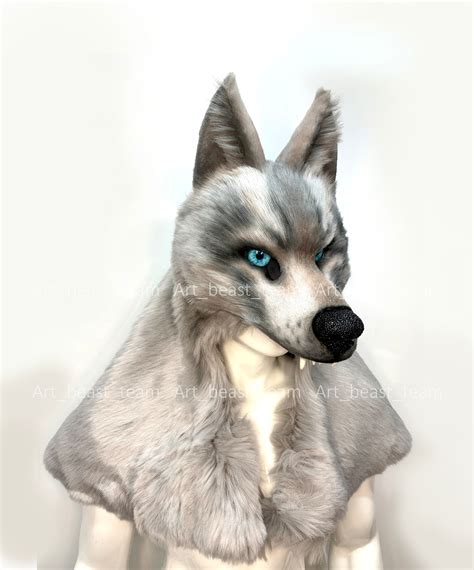 Gray Werewolf Headdress Werewolf Mask Gray Wolf Mask Animal - Etsy