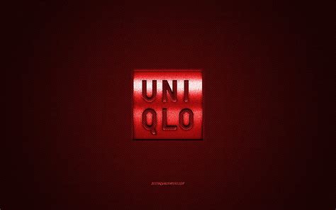 1920x1080px, 1080P free download | Uniqlo logo, metal emblem, apparel brand, red carbon texture ...