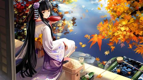 Anime Kimono Girl Wallpapers - Top Free Anime Kimono Girl Backgrounds ...