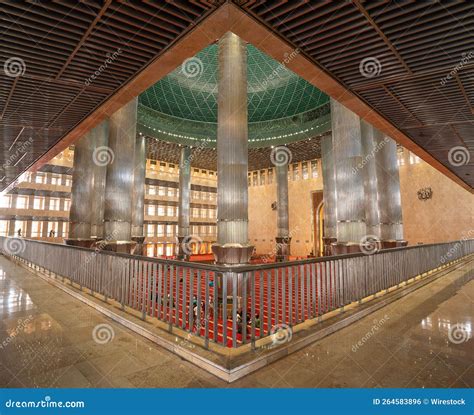 Interior of Istiqlal Mosque Jakarta in Indonesia Editorial Photo - Image of building, tourism ...