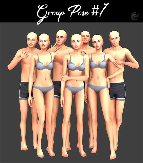 sims 4 cc // custom content pose pack // by BlackkSims: Group pose #1 ...