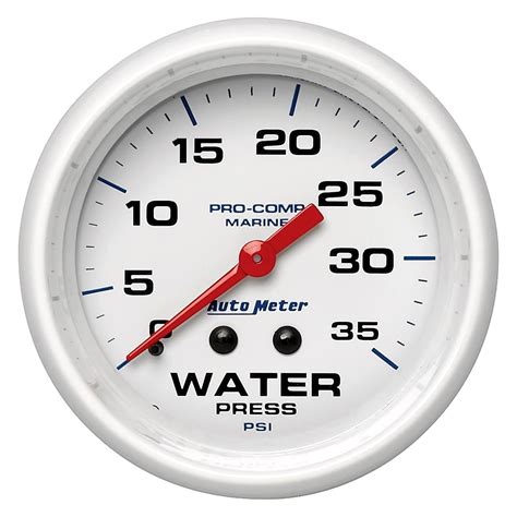 Auto Meter® 200773 - Marine White™ Water Pressure In-Dash Gauge