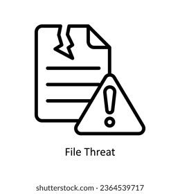 File Threat Vector Outline Icon Design Stock Vector (Royalty Free ...