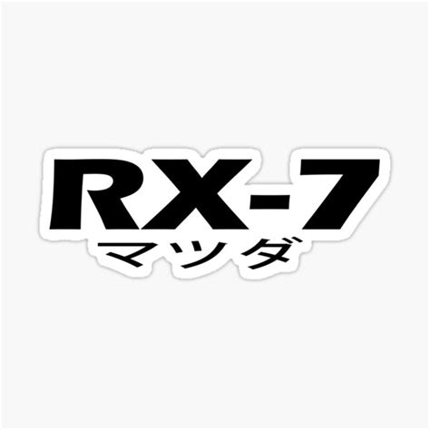 "Mazda RX7 Logo Black" Sticker for Sale by MCfiddyone | Redbubble