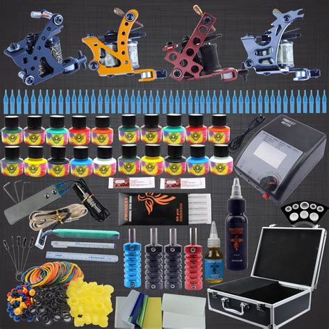 Complete Tattoo Kit Tattoo Machine Guns 20 Colors Tattoo Ink & Needle ...