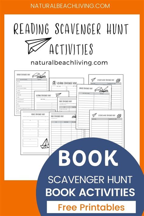 Book Activities for Kids - Free Reading Scavenger Hunts - Natural Beach Living