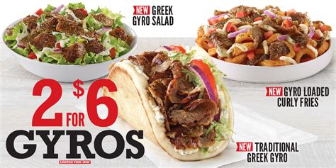 Arby's 2 for $6 Gyros and New Greek Gyro Salad & Gyro Curly Fries - Arby's RVA