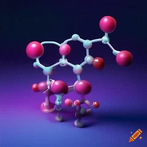 3d representation of a glucose molecule on Craiyon