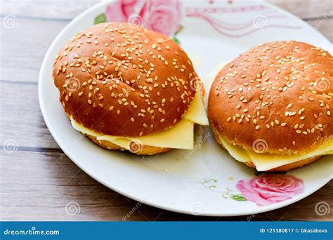 Cheese Burger stock image. Image of buttered, burnt - 121380817