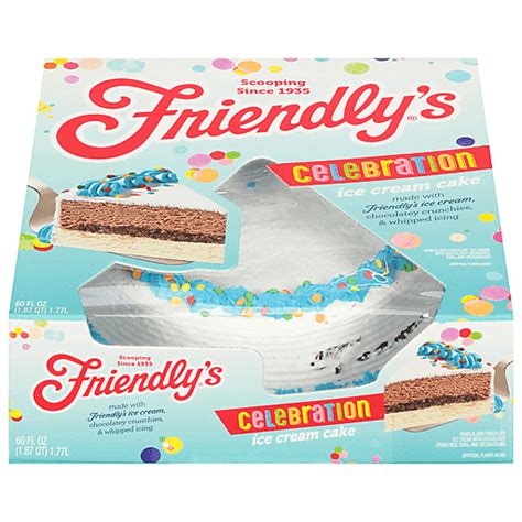 Friendly's Ice Cream Cake, Celebration 60 fl oz | Ice Cream | Ingles ...