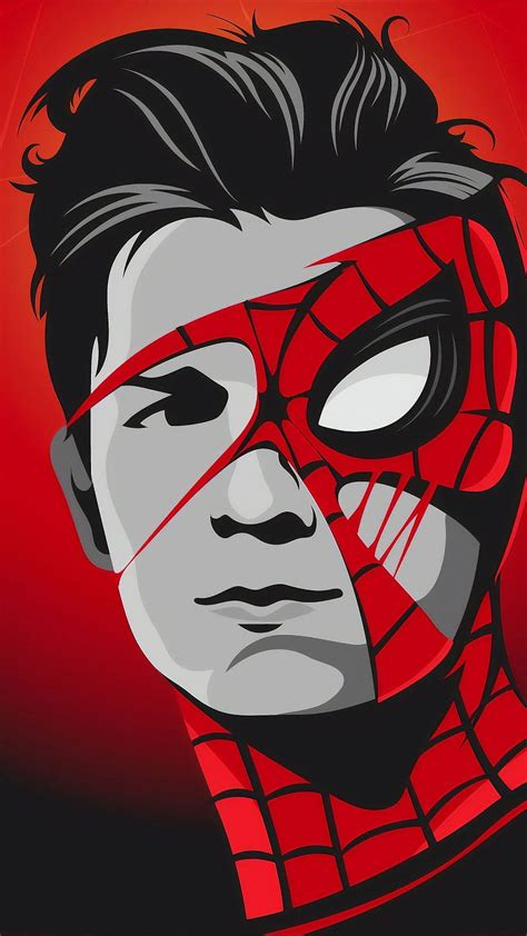 Masque Spiderman Tom Holland - Masque Visage Spider Man - - Fond d ...