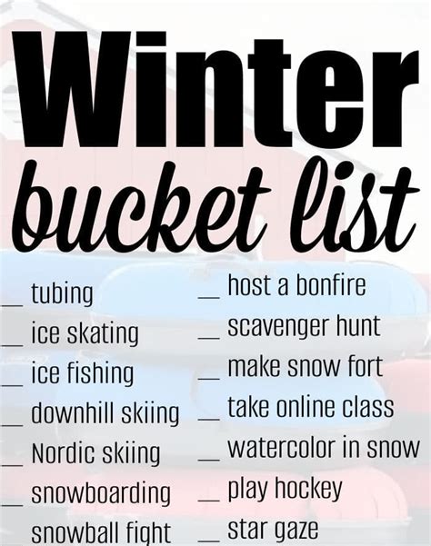 Winter Activities for Kids Bucket List · The Typical Mom