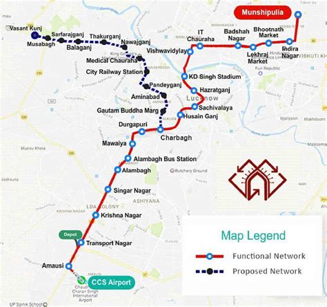 Lucknow Metro Route Map, Timings, Lines, Facts & Station