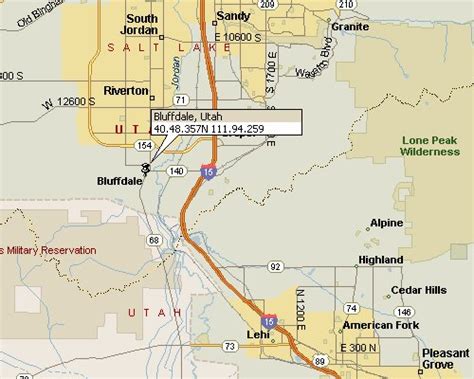 Bluffdale, Utah Map 1