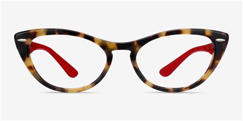 Ray-Ban Nina - Cat Eye Tortoise Red Frame Glasses For Women | Eyebuydirect