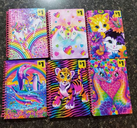 four notebooks with pictures of different animals and colors on the ...