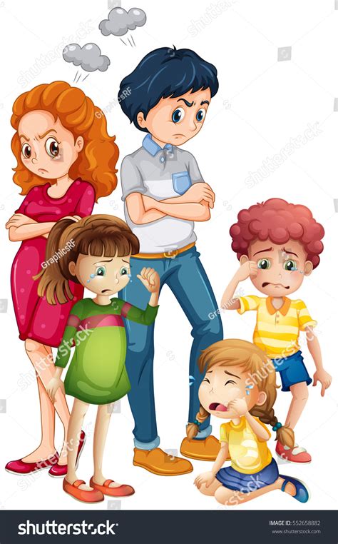 Sad Family Clip Art