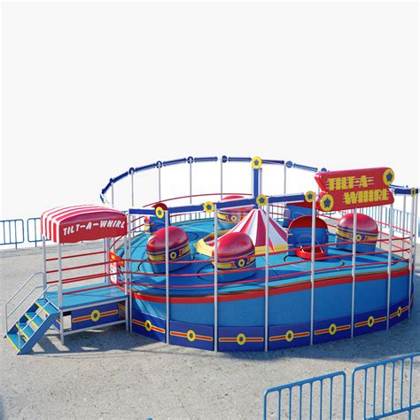 Tilt-a-whirl amusement ride 3D model - TurboSquid 1300939