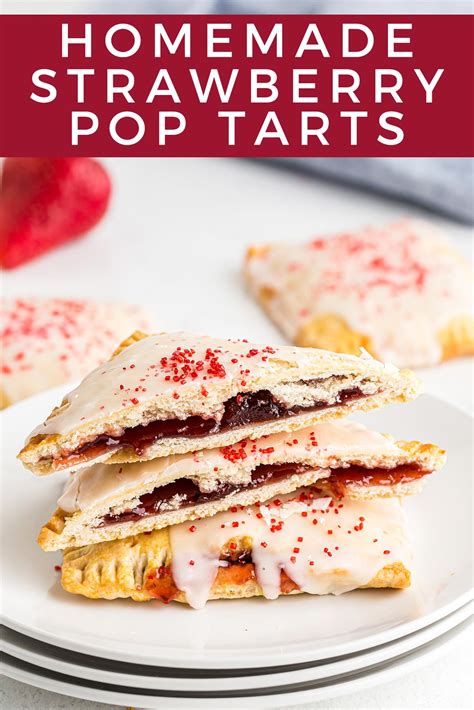 These homemade strawberry pop-tarts use common ingredients, can be frozen and will bring back ...