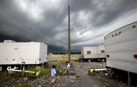 FEMA Moving Temporary Housing into Storm Damaged Louisiana