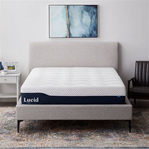 Lucid Comfort Collection 12" Gel and Aloe Hybrid Memory Foam Mattress ...