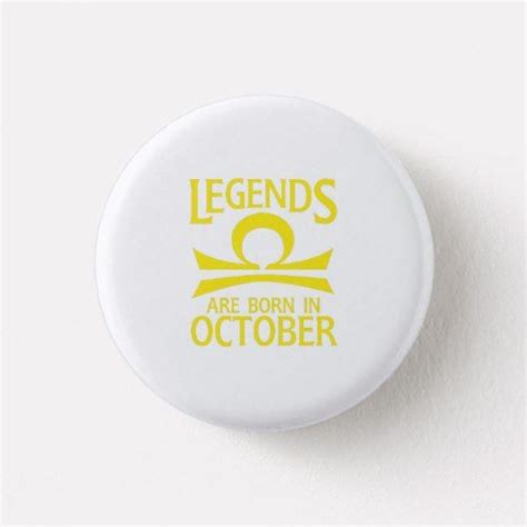 Born In October Libra Zodiac Sign Birthday Gif Button