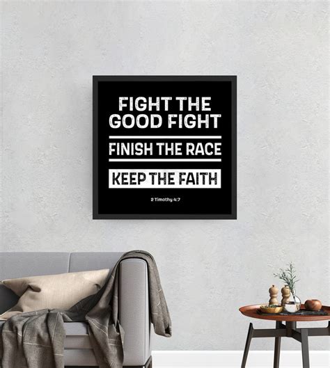 Keep the Faith Wall Art Downloadable Printable Christian Quote on 2 ...