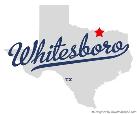 Map of Whitesboro, TX, Texas