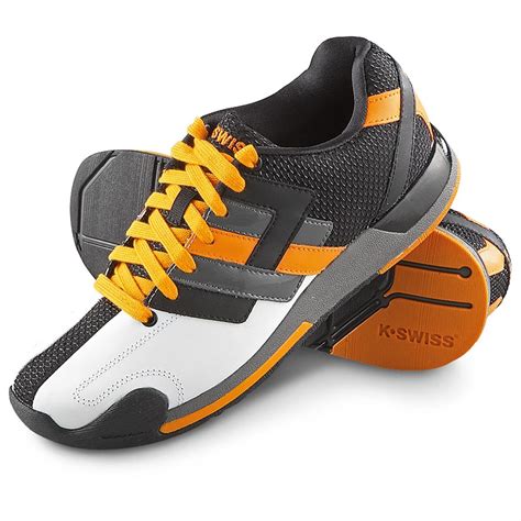 Men's K - Swiss® Kivor Mesh Shoes, White / Black / Orange - 158352, Running Shoes & Sneakers at ...