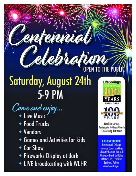 EC Celebrates Centennial with Community Celebration on August 24! - HUGH'S NEWS