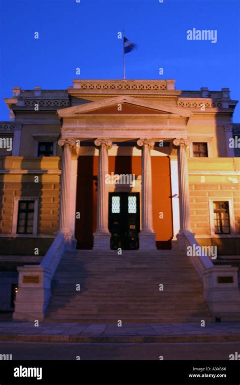 Athens Greece Building Old Parliament Historical Museum Facade at ...