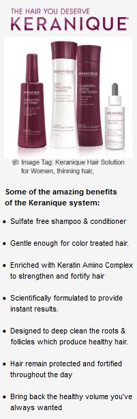 Keranique Shampoo: Hair with Keranique is a Winning Combination