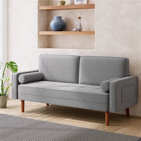 Brandon Fabric Mid-Century Modern Loveseat - Walmart.com