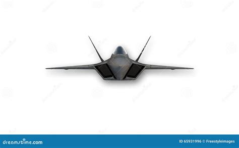 Fighter Jet, Military Aircraft, Front View Stock Illustration - Image ...