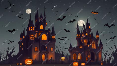 Premium Photo | Spooky castle a halloween haunt