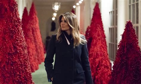 Do y'all remember Melania's crimson Christmas trees that were made from ...