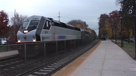 Evening NJ Transit and Metro-North WOH trains at Glen Rock Boro Hall ...