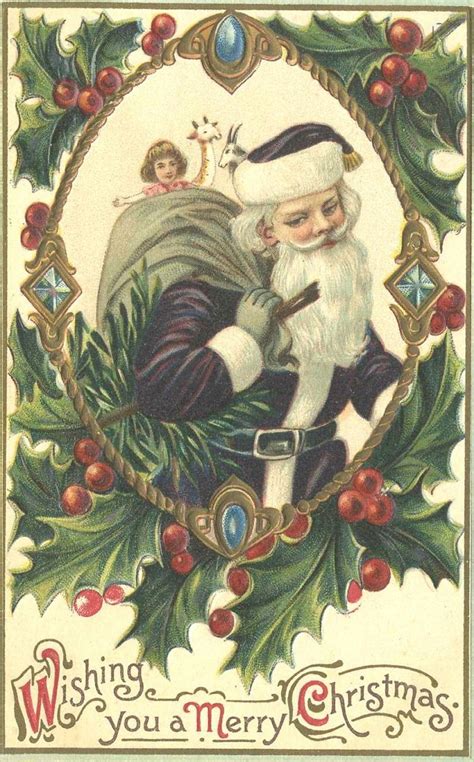 Free Floral Vintage Christmas Cards | Christmas postcard, Vintage ...