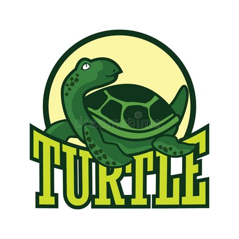 Green Turtle Logo Isolated on White Background, Vector Illustration ...