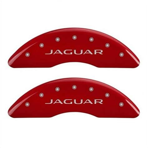 MGP Caliper Covers Set of 4 - Jaguar Logo Front & Rear - Red Powder ...